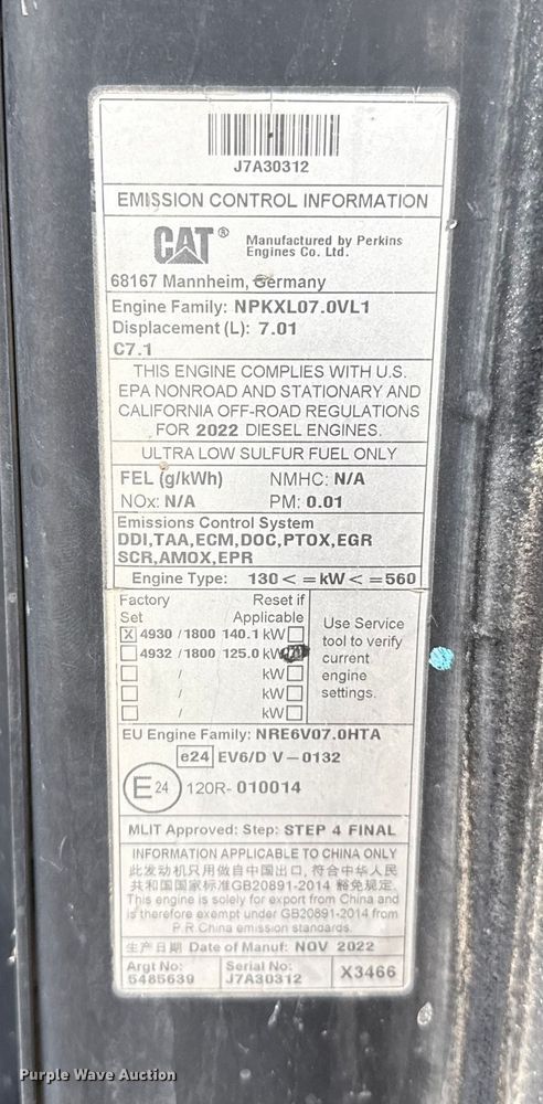 image for item EP2578 2023 Caterpillar 930M wheel loader