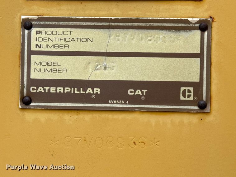 image for item EP2587 1989 Caterpillar 120G motor grader