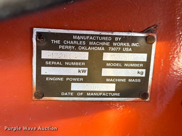 image for item ER0239 2005 Ditch Witch SK500 compact utility loader