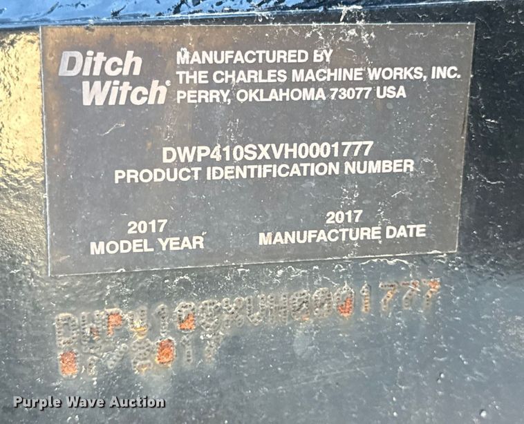 image for item ER0241 2017 Ditch Witch 410SX trencher