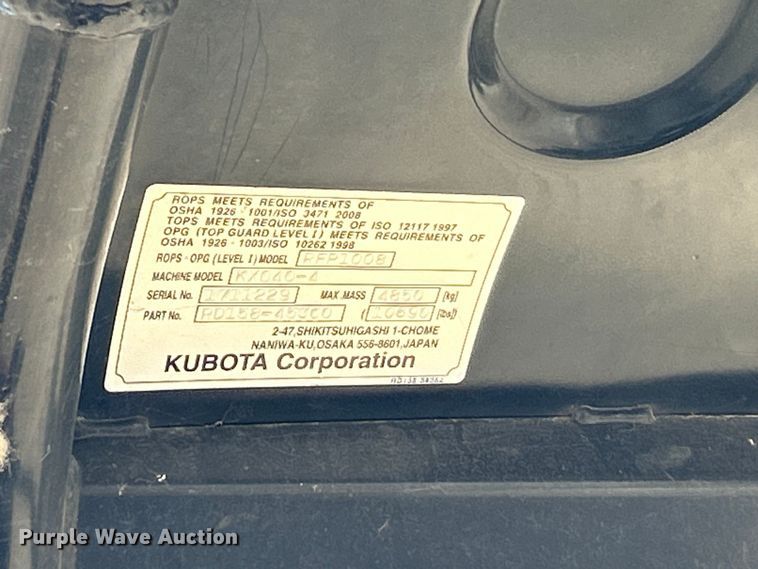 image for item ET6572 2017 Kubota KX040-4 mini excavator