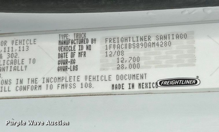image for item ET6573 2009 Freightliner Business Class M2 utility / service truck