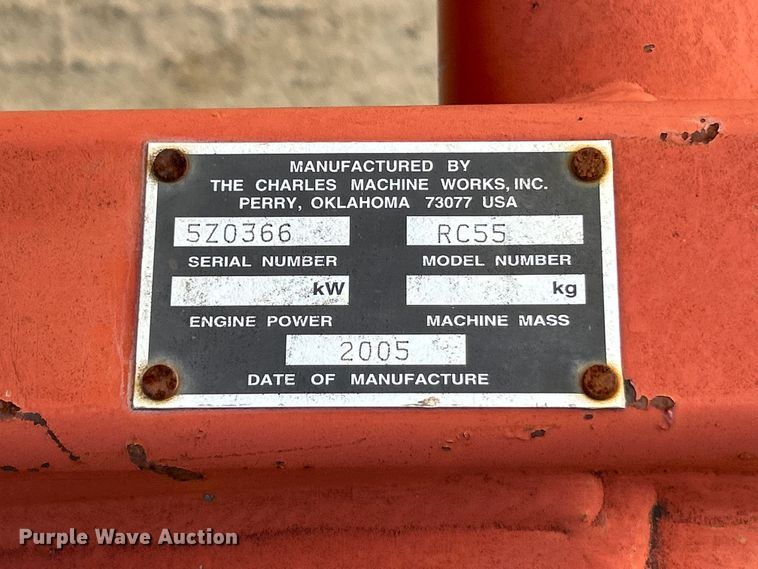 image for item ET6585 2007 Ditch Witch RT55 vibratory cable plow