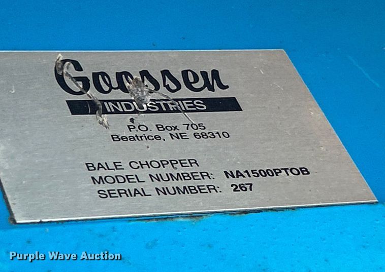 image for item ET6649 Goosen NA1500PTOB bale chopper