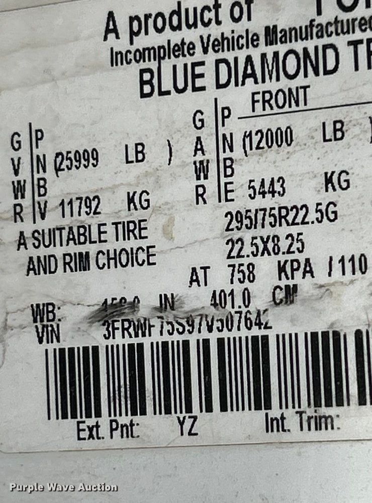 image for item ET6720 2007 Ford F750 Super Duty XLT utility / service truck