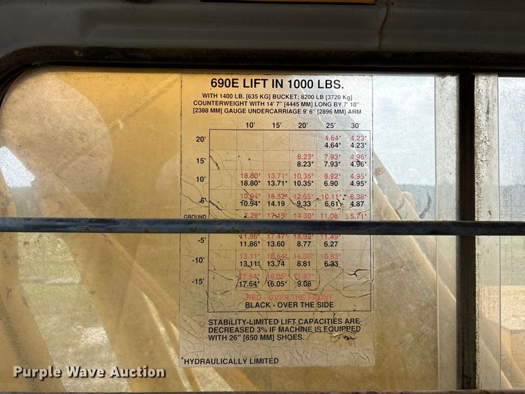 image for item ET7197 1995 John Deere 690 ELC excavator