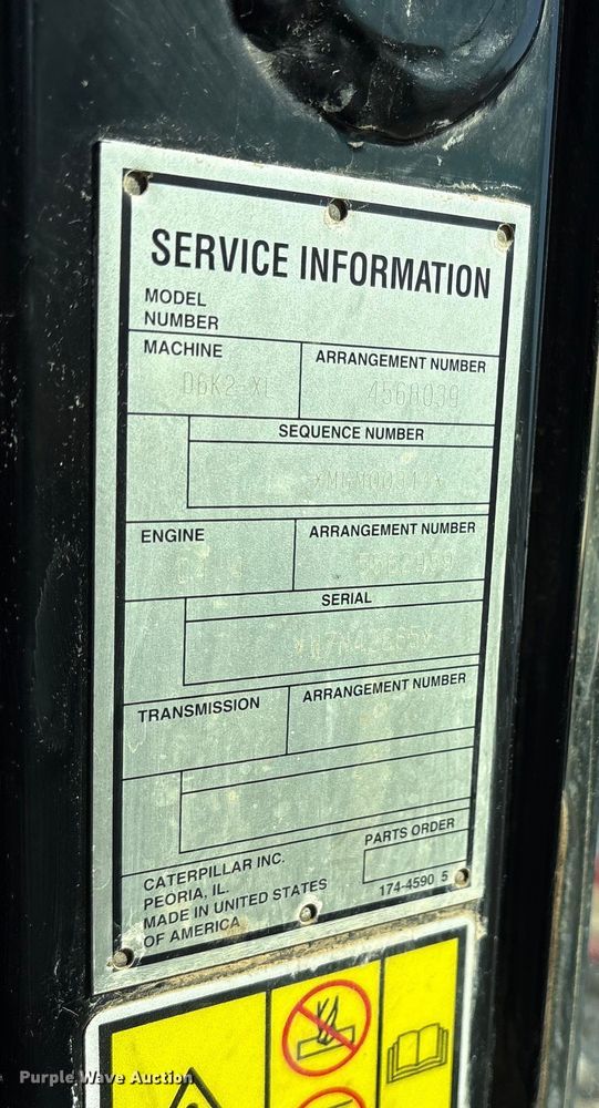 image for item ET7235 2018 Caterpillar D6K2 XL dozer