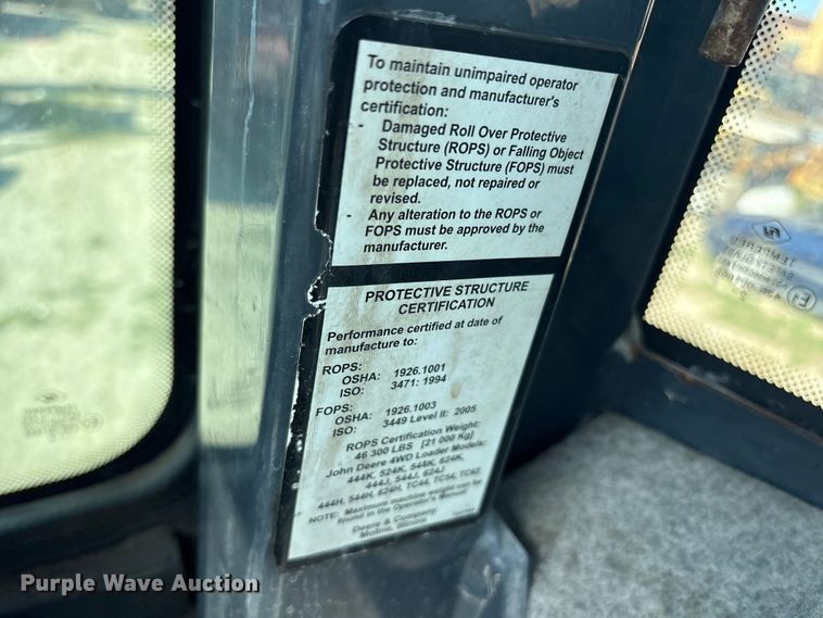 image for item ET7302 2014 John Deere 624K wheel loader