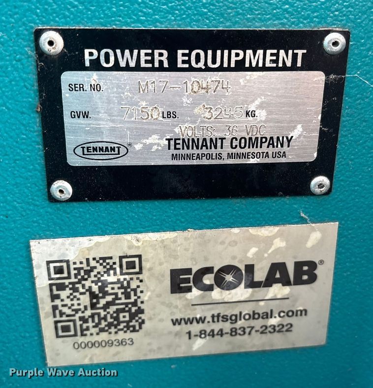 image for item ET7304 Tennant M17 floor scrubber