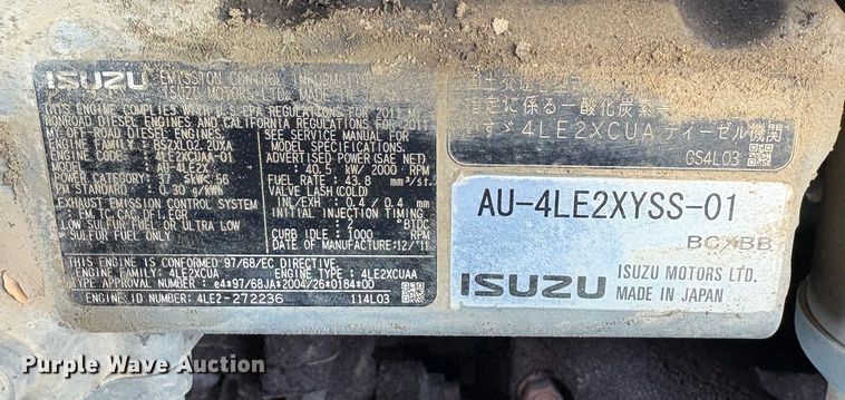 image for item ET8618 2012 Case CX75SR excavator