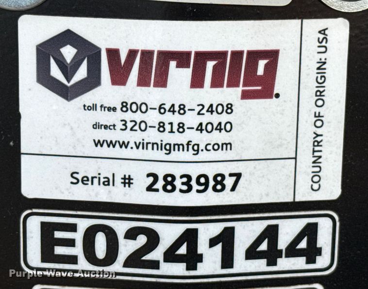 image for item EU5396 Virnig E024144 skid steer bucket