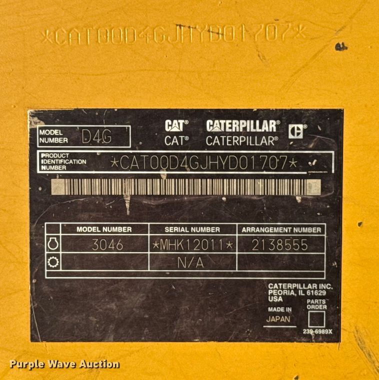 image for item EU5397 2006 Caterpillar D4G XL dozer