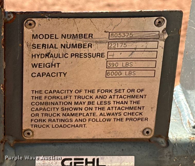 image for item EU5398 2008 Gehl RS6-34 telehandler