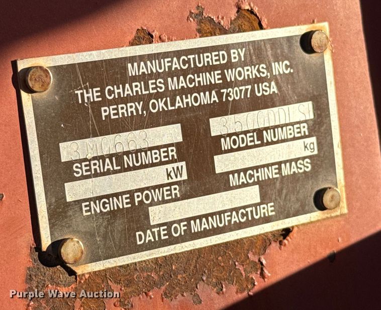 image for item EU5425 1995 Ditch Witch 3500DDLSB trencher