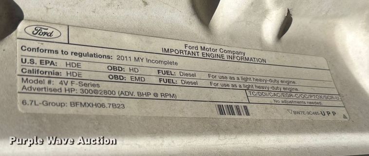 image for item EV3280 2011 Ford F550 bucket truck