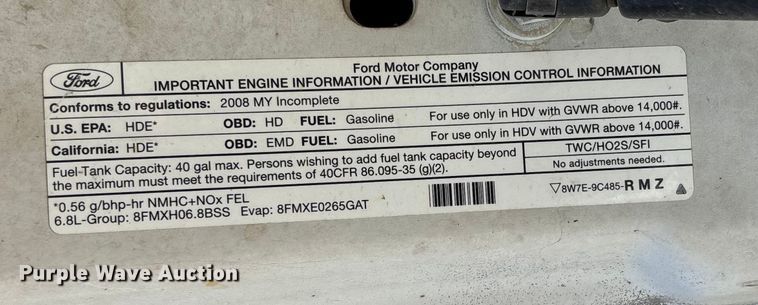 image for item EV3291 2008 Ford F450 Super Duty bucket truck