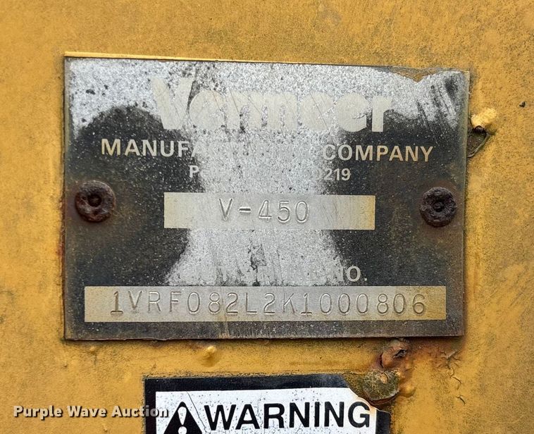 image for item EV3302 Vermeer V-450 vibratory cable plow