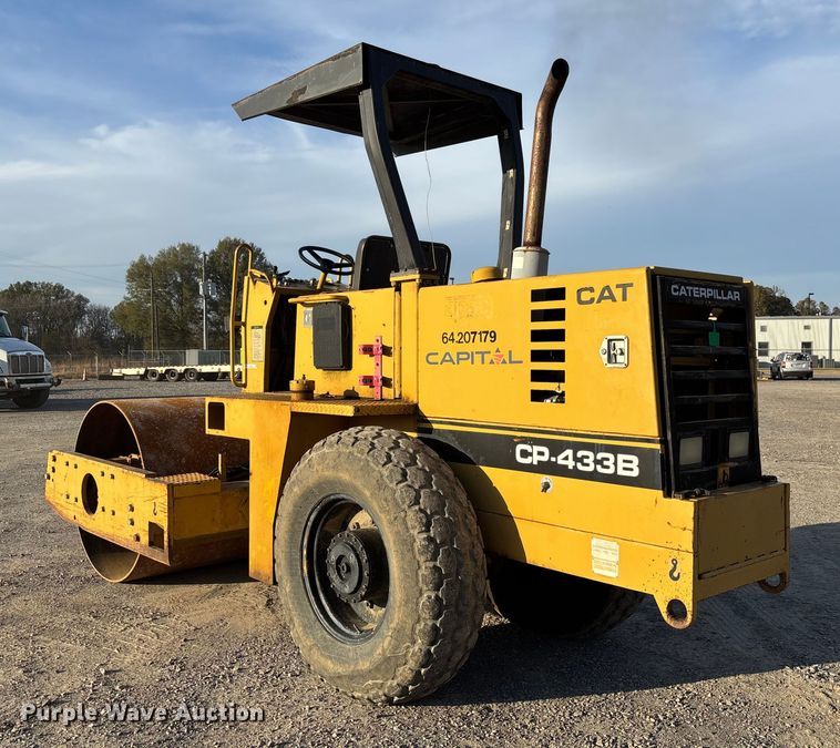 image for item EV3307 1989 Caterpillar CP-433B single drum vibratory roller