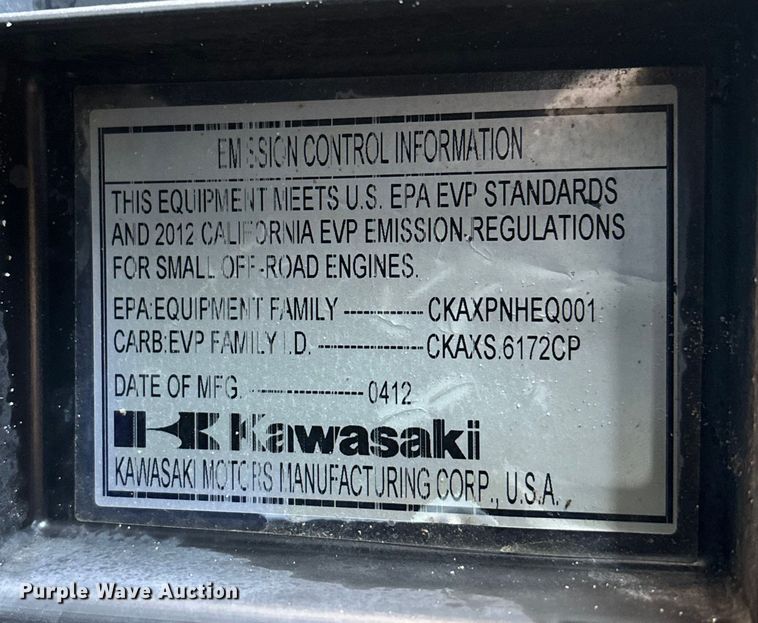 image for item FG1509 2012 Kawasaki 4010 utility vehicle