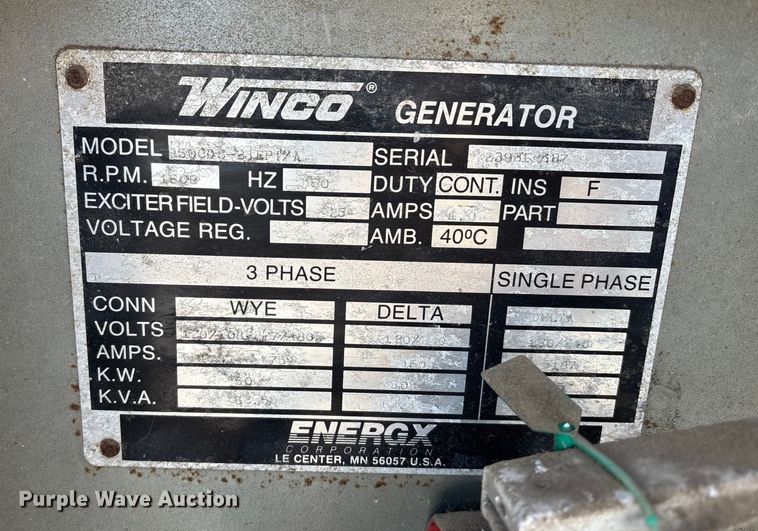 image for item FG1525 Winco generator