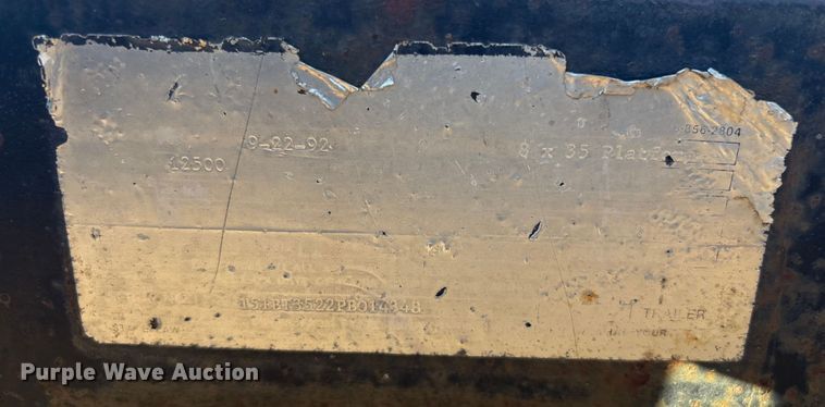 image for item FI0040 1993 Country Road Custom Trailers tilt deck equipment trailer