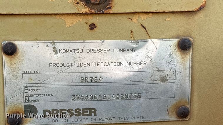 image for item FI0054 1993 Dresser PD784 single drum roller