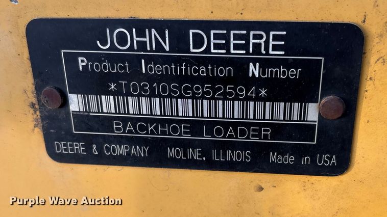 image for item FI0058 2006 John Deere 310SG backhoe