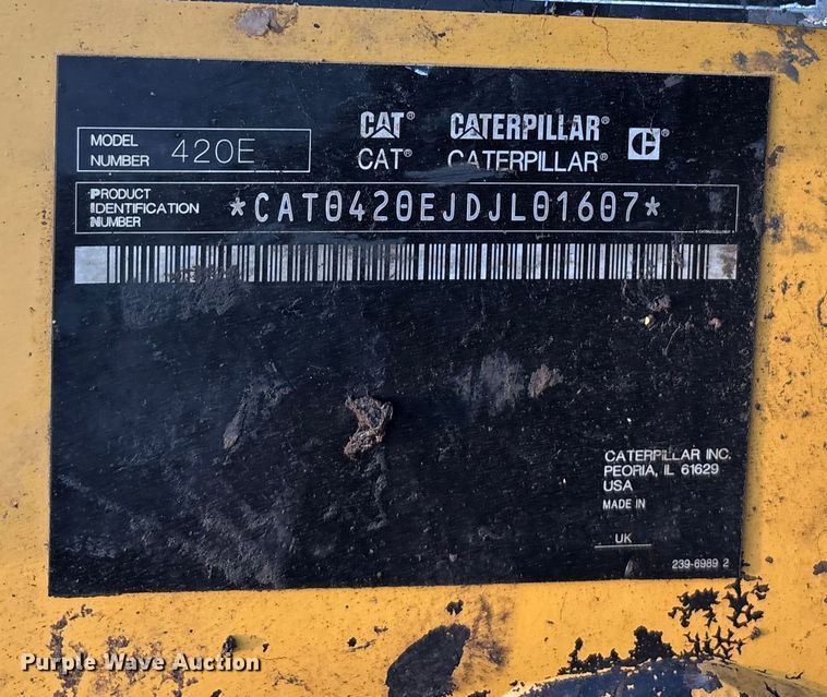 image for item FI0059 2011 Caterpillar 420E backhoe