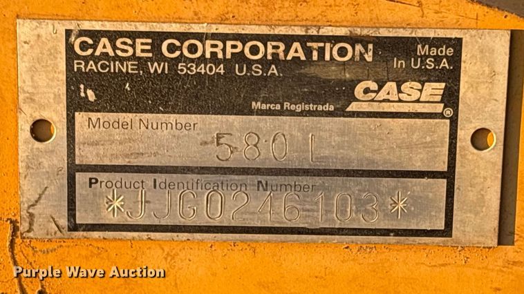 image for item FI0060 1998 Case 580 Super L backhoe