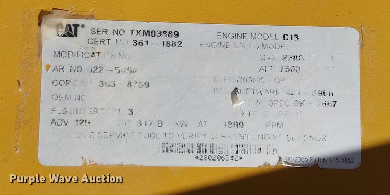 image for item FK0625 2013 Caterpillar 349EL  excavator