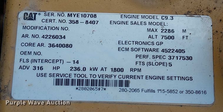 image for item FK0626 2014 Caterpillar 336EL excavator