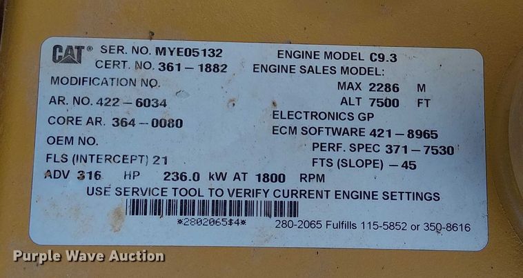image for item FK0627 2013 Caterpillar 336EL10.6 excavator