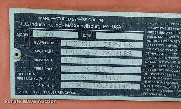 image for item FK0656 2006 JLG  T350 boom lift