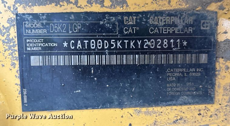 image for item FK1029 2017 Caterpillar D5K2 LGP dozer