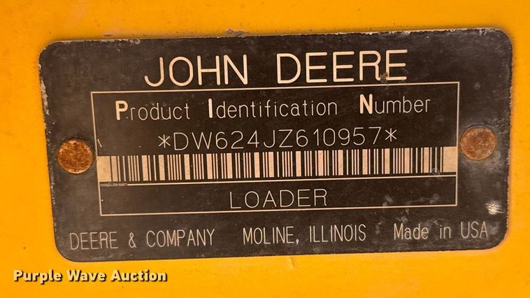 image for item NA9847 2007 John Deere 624J wheel loader