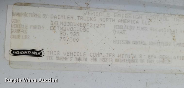 image for item NO9791 2014 Freightliner 114SD ready mix truck
