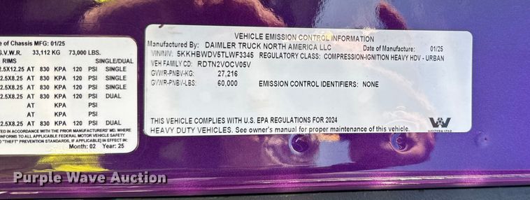 image for item YA1447 2026 Western Star 49X dump truck