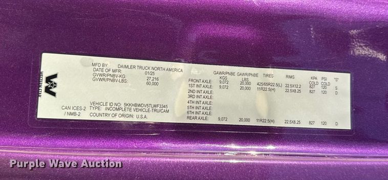 image for item YA1447 2026 Western Star 49X dump truck