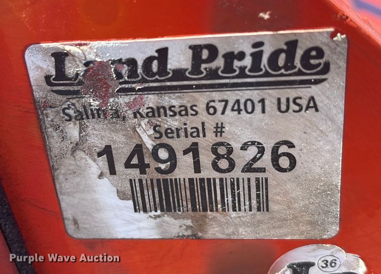 image for item DU6514 2021 Land Pride RTR2064 tiller