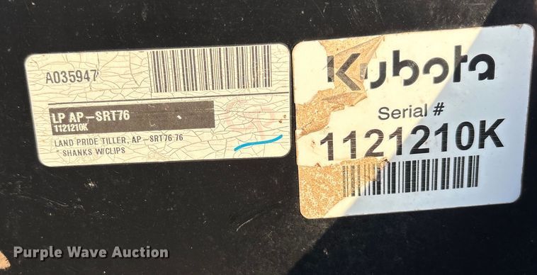 image for item DU6520 2022 Land pride LP AP-SRT76 skid steer tiller