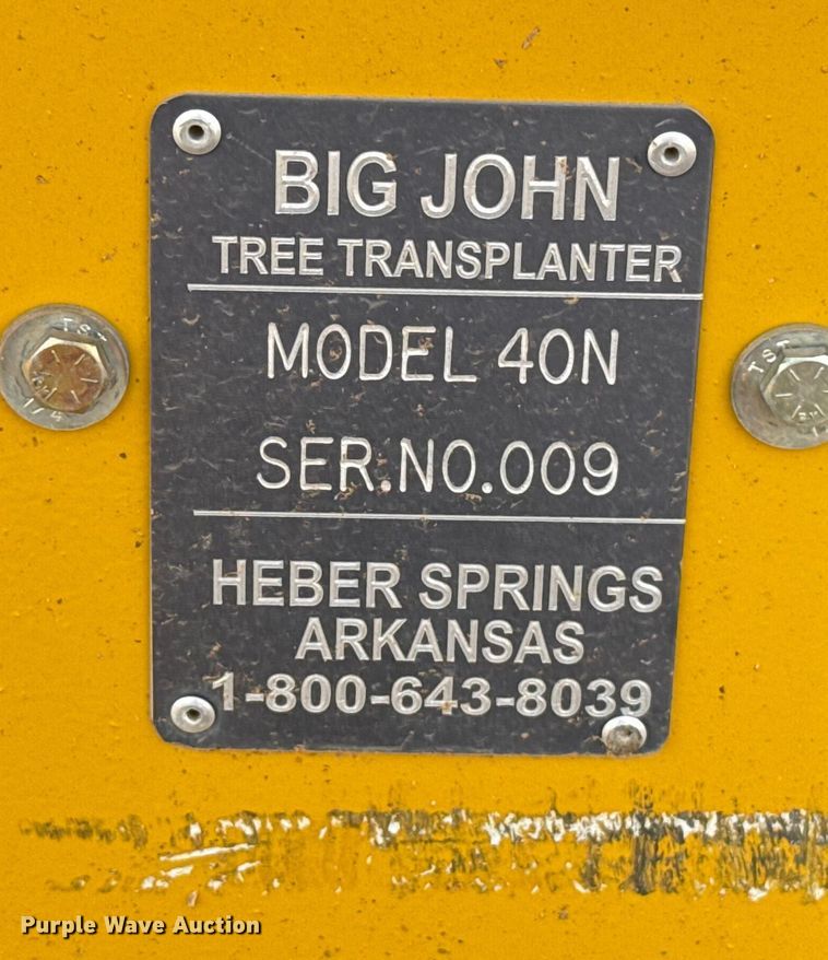 image for item DU6535 2024 Big John 40N skid steer tree spade
