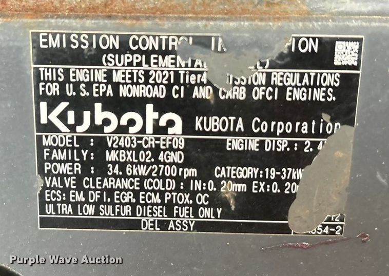 image for item DU6545 2022 Kubota L47 backhoe