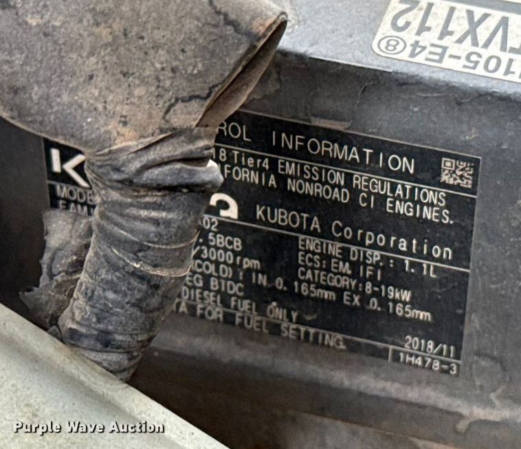 image for item DU6546 2018 Kubota RTV X1140 utility vehicle