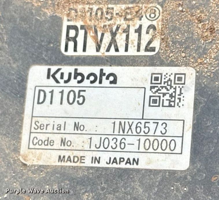 image for item DU6547 2023 Kubota RTV X1140 utility vehicle