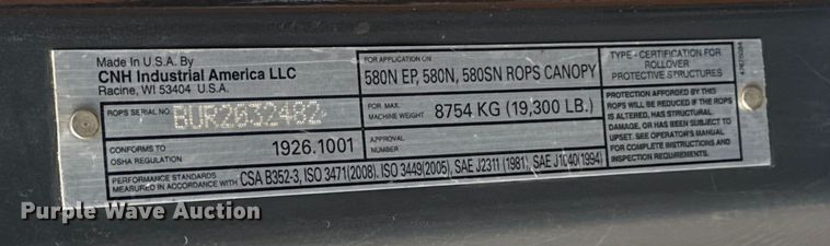 image for item DU6549 2022 Case 580N EP backhoe