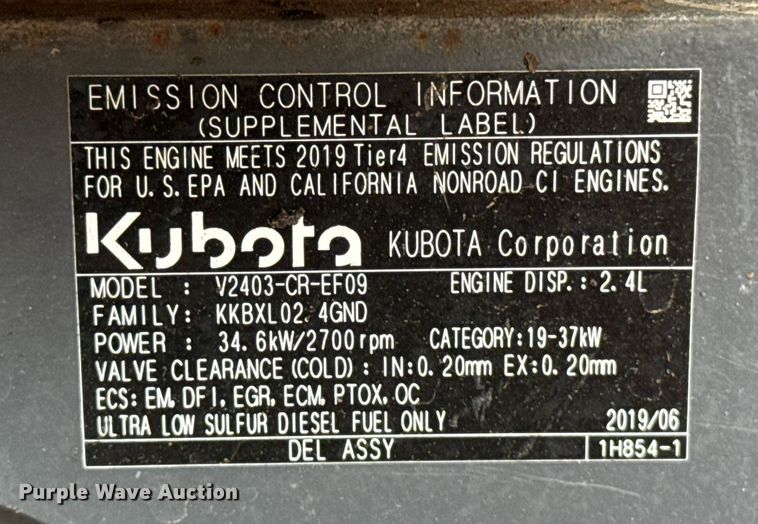 image for item DU6551 2021 Kubota L47 backhoe