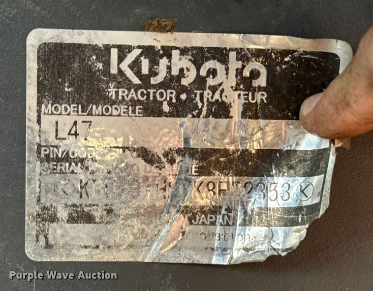 image for item DU6551 2021 Kubota L47 backhoe