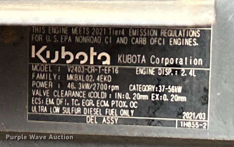 image for item DU6552 2021 Kubota M62 backhoe