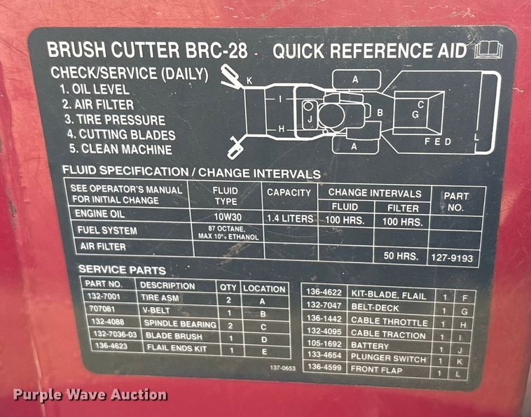 image for item DU6556 Toro 23522 walk behind brush cutter