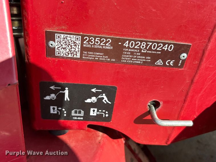 image for item DU6556 Toro 23522 walk behind brush cutter